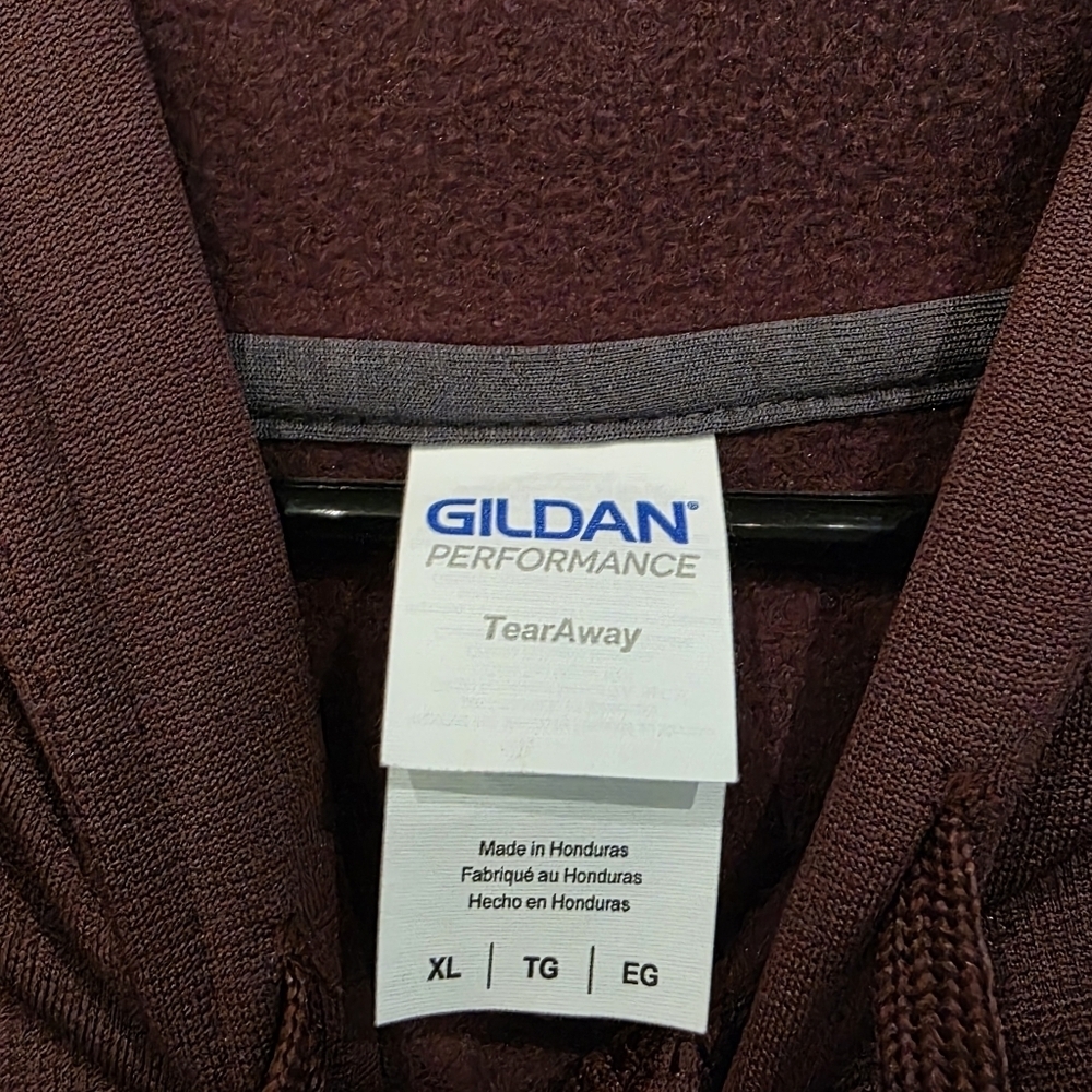 Gildan Maroon Hoodie for Men-Size XL - Picture 2 of 3